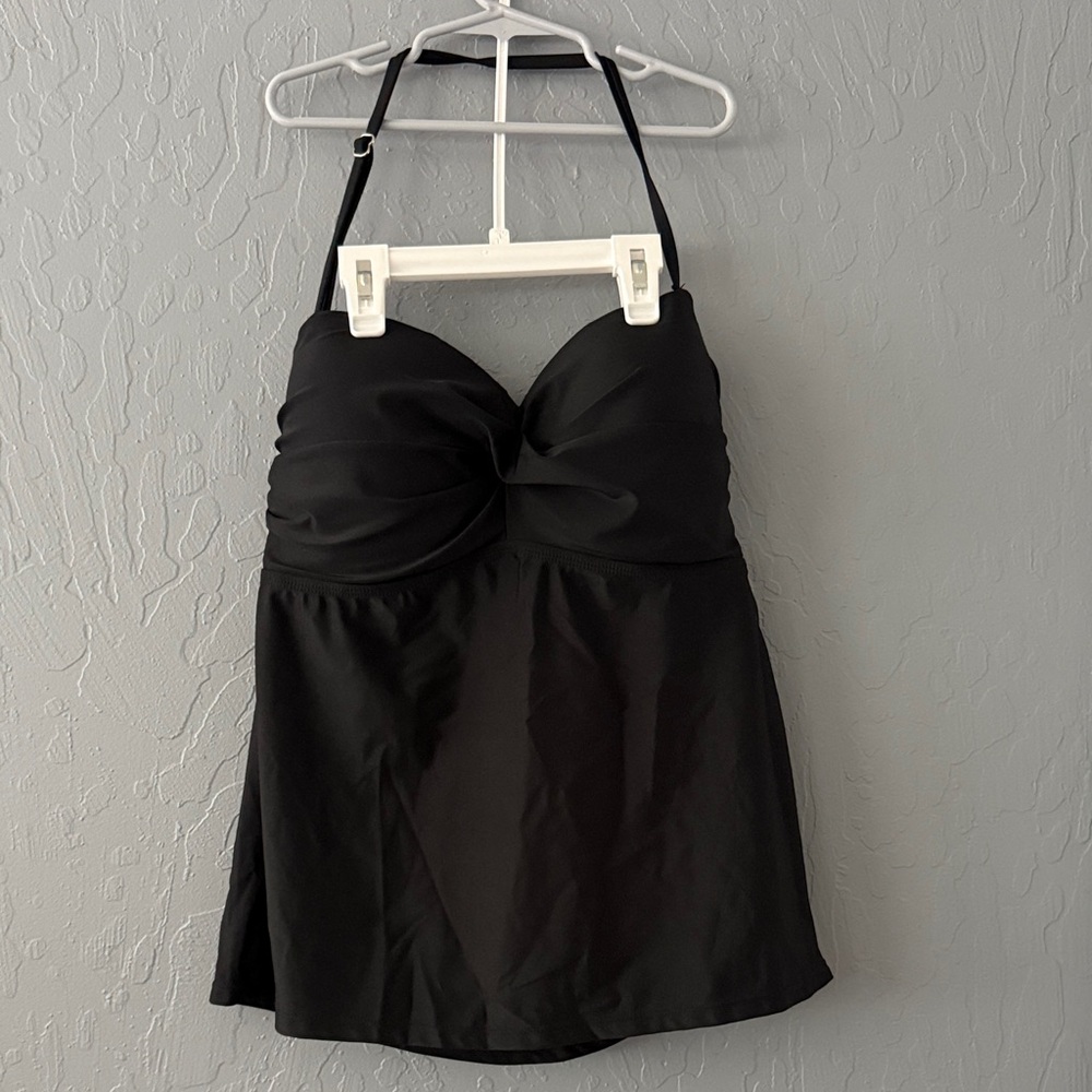 Catalina Black Halter Swim top